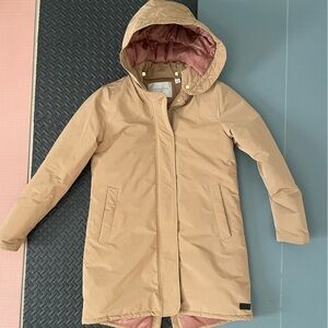 Scotch & Soda Tan Hooded Puffer Coat